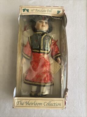 The Heirloom Collection, 16 In. Porcelain Doll #6552 Dark Brn Hair Collectible